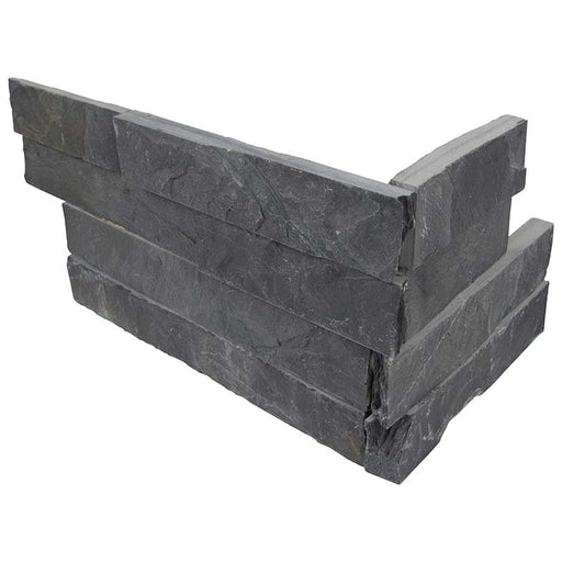 RockMount Stacked Stone Panel Premium Black LPNLSPREBLK618COR