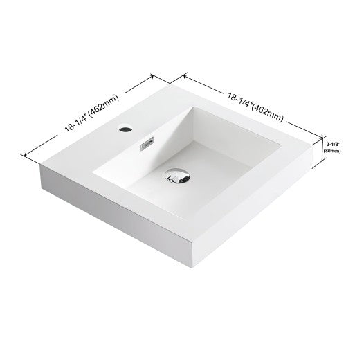 Glossy Resin Bathroom Sink 2