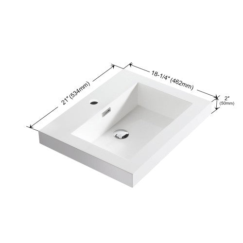 Glossy Resin Bathroom Sink 2