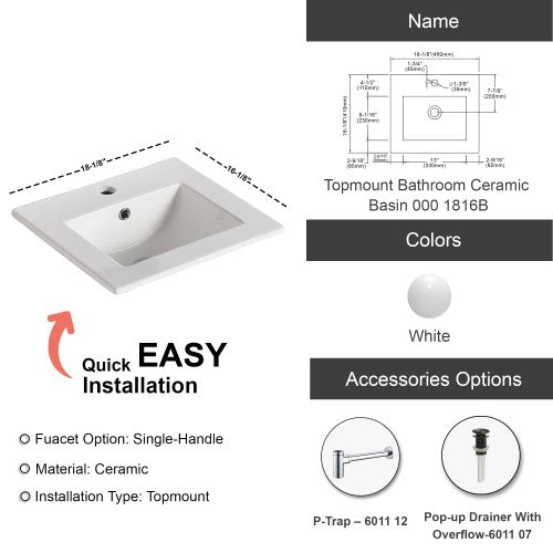Glossy Ceramic Bathroom Sink 8
