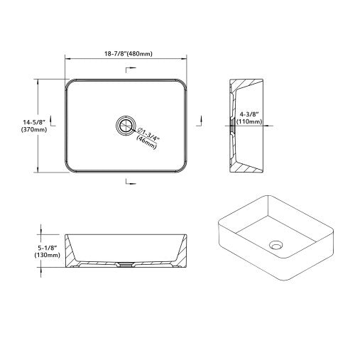 Glossy Ceramic Bathroom Sink 10