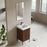 002 Series Walnut Wood Bathroom Vanity 4