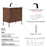 002 Series Walnut Wood Bathroom Vanity 6