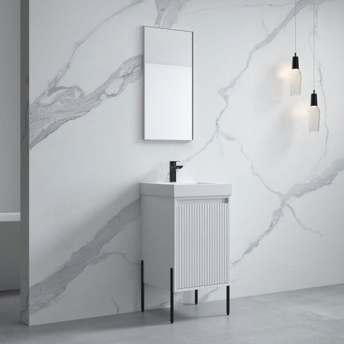 002 Series White Wood Bathroom Vanity 3