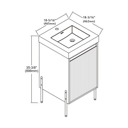 002 Series Charcoal Wood Bathroom Vanity 9