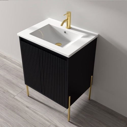 002 Series Charcoal Wood Bathroom Vanity 6