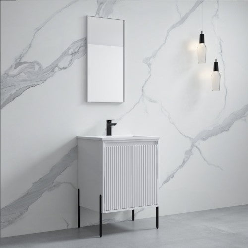 002 Series White Wood Bathroom Vanity 3