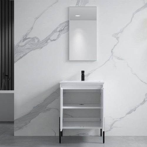 002 Series White Wood Bathroom Vanity 7