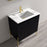 002 Series Charcoal Wood Bathroom Vanity 1