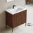 002 Series Walnut Wood Bathroom Vanity 1