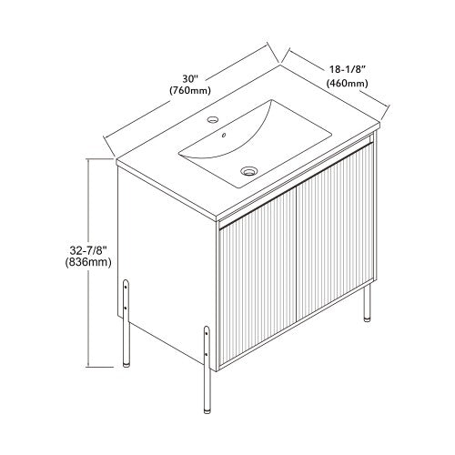 002 Series Charcoal Wood Bathroom Vanity 8