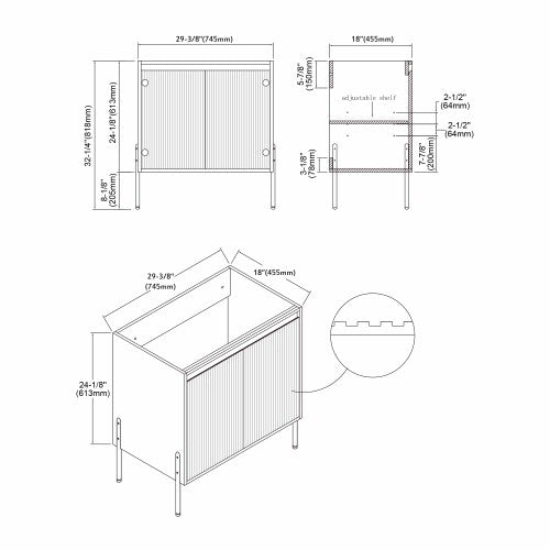 002 Series White Wood Bathroom Vanity 8