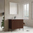 002 Series Walnut Wood Bathroom Vanity 3