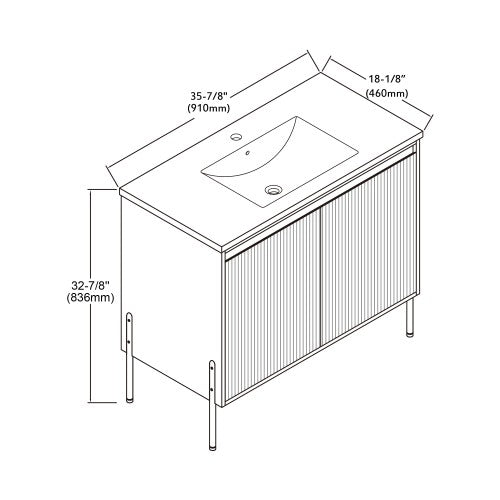 002 Series Charcoal Wood Bathroom Vanity 7