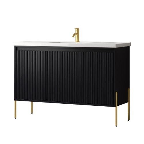 002 Series Charcoal Wood Bathroom Vanity 6