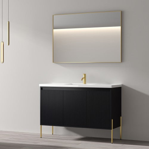 002 Series Charcoal Wood Bathroom Vanity 3