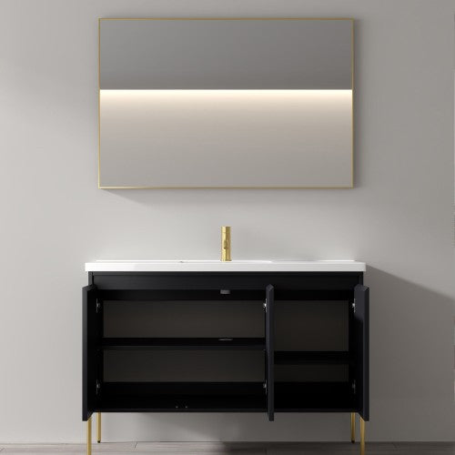 002 Series Charcoal Wood Bathroom Vanity 5