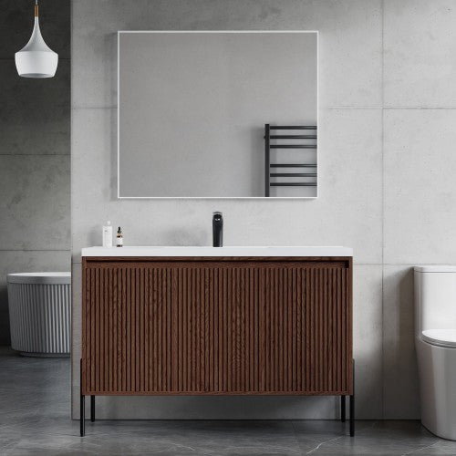 002 Series Walnut Wood Bathroom Vanity 3