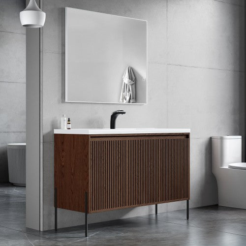 002 Series Walnut Wood Bathroom Vanity 2