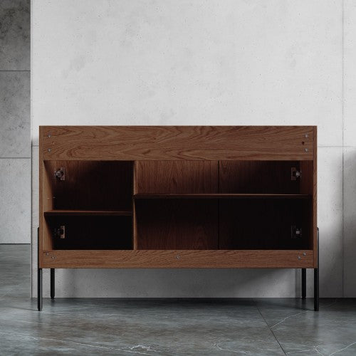 002 Series Walnut Wood Bathroom Vanity 6