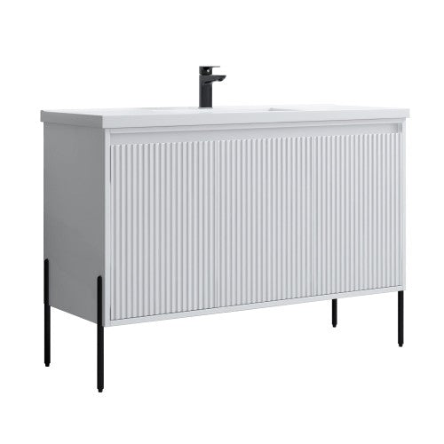 002 Series White Wood Bathroom Vanity 8