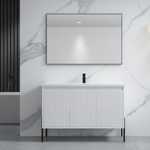 002 Series White Wood Bathroom Vanity 2