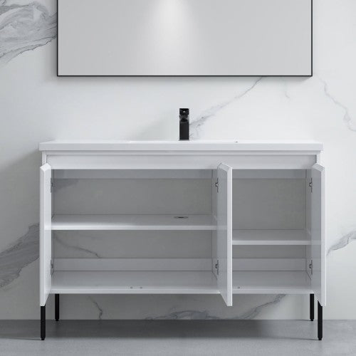 002 Series White Wood Bathroom Vanity 6