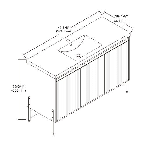 002 Series White Wood Bathroom Vanity 10