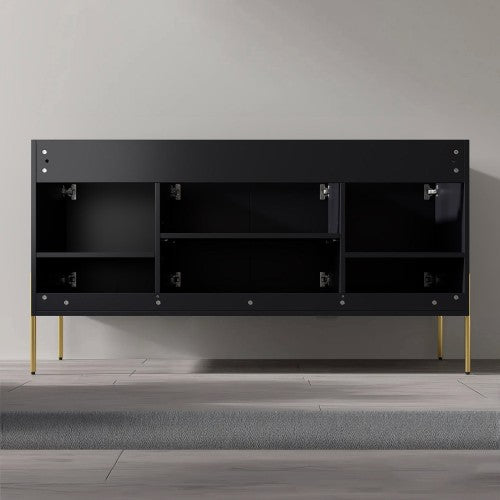 002 Series Charcoal Wood Bathroom Vanity 7