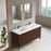 002 Series Walnut Wood Bathroom Vanity 4