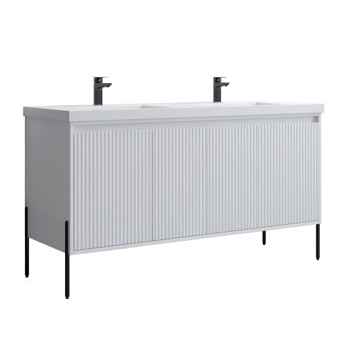002 Series White Wood Bathroom Vanity 6