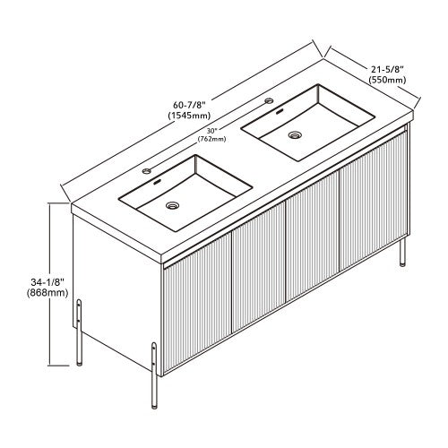 002 Series White Wood Bathroom Vanity 8
