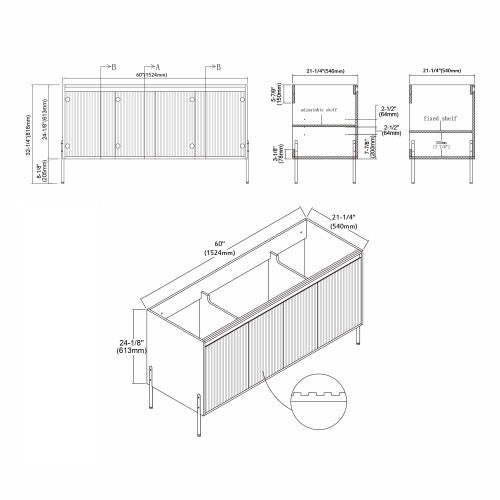 002 Series White Wood Bathroom Vanity 9