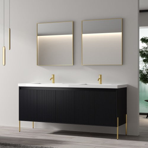 002 Series Charcoal Wood Bathroom Vanity 3