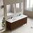 002 Series Walnut Wood Bathroom Vanity 4