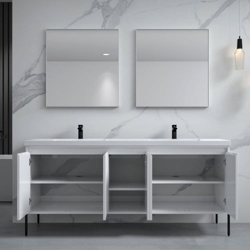 002 Series White Wood Bathroom Vanity 6
