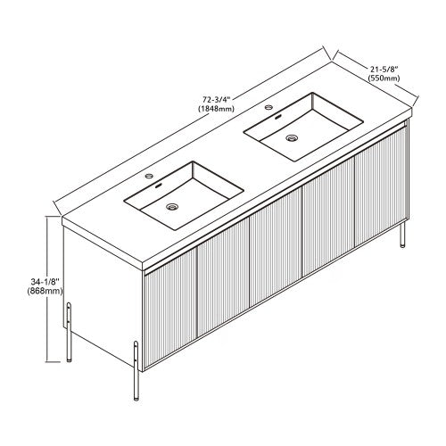 002 Series Walnut Wood Bathroom Vanity 10
