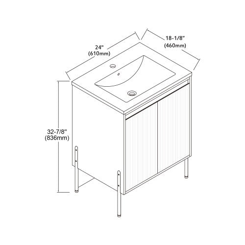 002 Series White Wood Bathroom Vanity 9