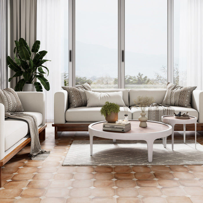 Laverton Porcelain Octagon Natural with Taco Arena Tile Matte 6
