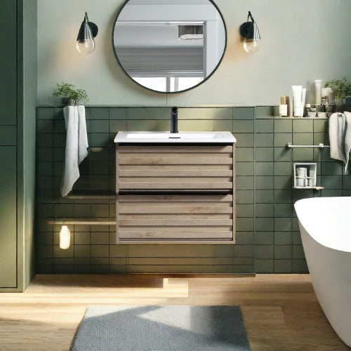 003 Series Oak Medium Density Fiber Board (MDF) Bathroom Vanity 2