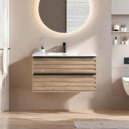 003 Series Oak Medium Density Fiber Board (MDF) Bathroom Vanity 1