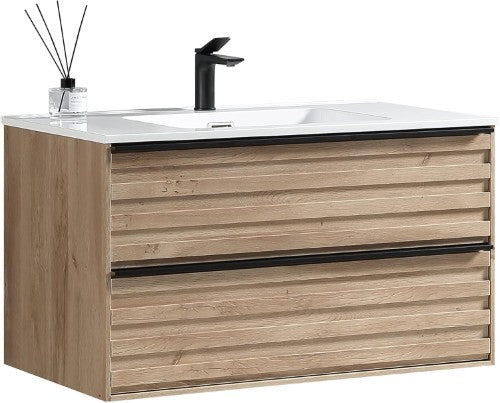 003 Series Oak Medium Density Fiber Board (MDF) Bathroom Vanity 5