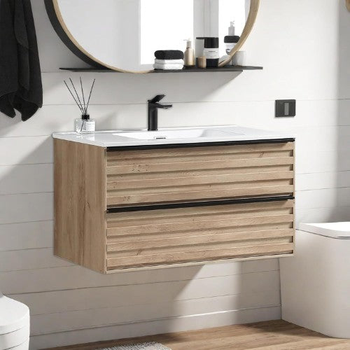 003 Series Oak Medium Density Fiber Board (MDF) Bathroom Vanity 8