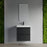 004 Series Black Wood Bathroom Vanity 2