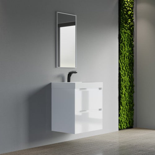 004 Series White Wood Bathroom Vanity 1