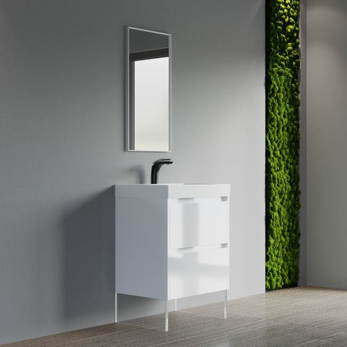 004 Series White Wood Bathroom Vanity 3