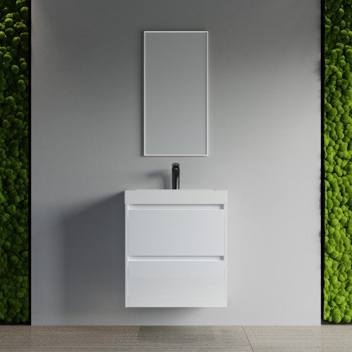 004 Series White Wood Bathroom Vanity 2