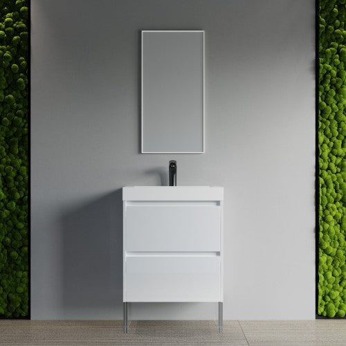 004 Series White Wood Bathroom Vanity 4