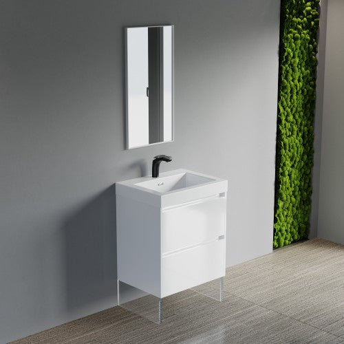 004 Series White Wood Bathroom Vanity 6