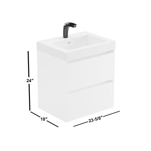 004 Series White Wood Bathroom Vanity 7